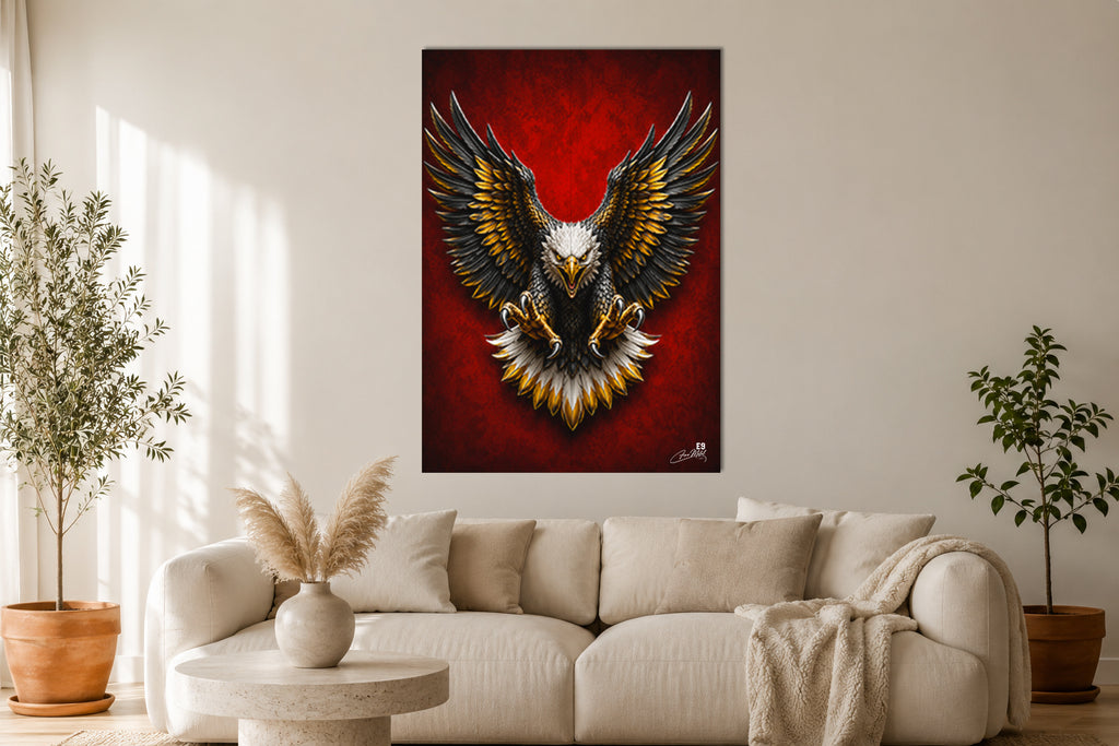 Blood Eagle - Impression sur aluminium HD | E9 Fine Metal Art