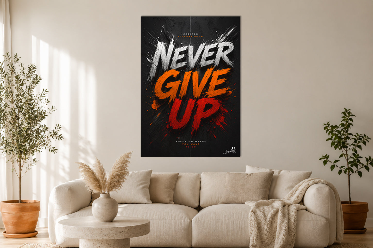 Never Give Up II - Impression sur aluminium HD | E9 Fine Metal Art