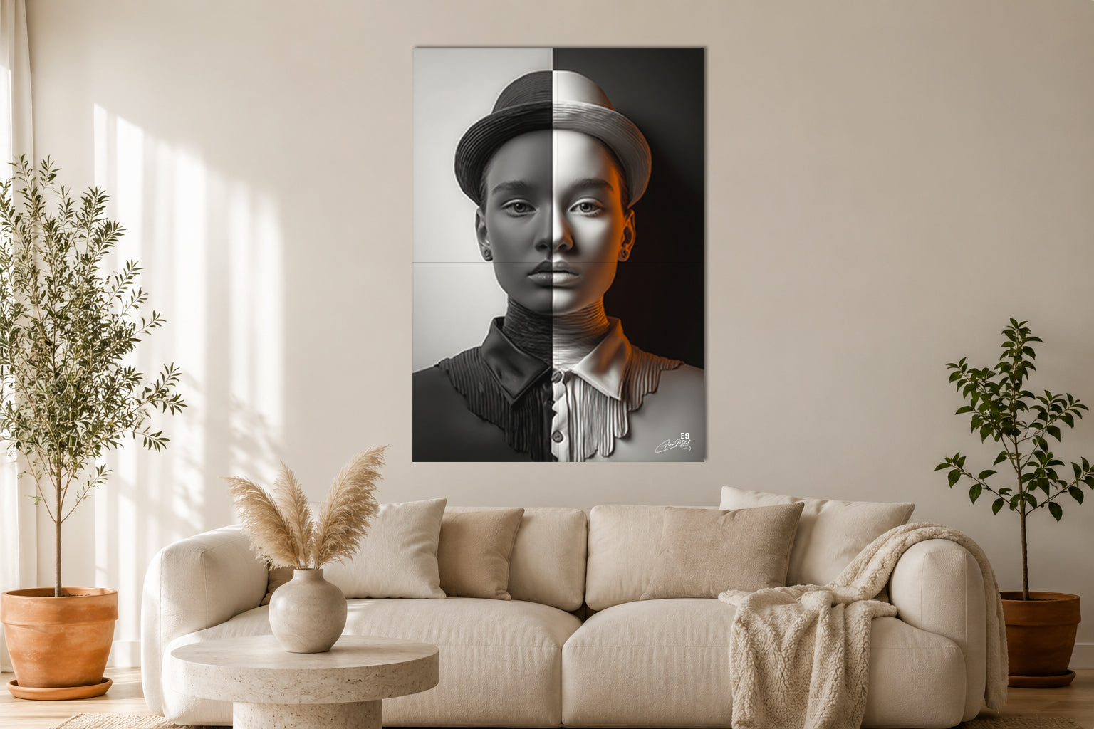 Half & Half I - Impression sur aluminium HD | E9 Fine Metal Art