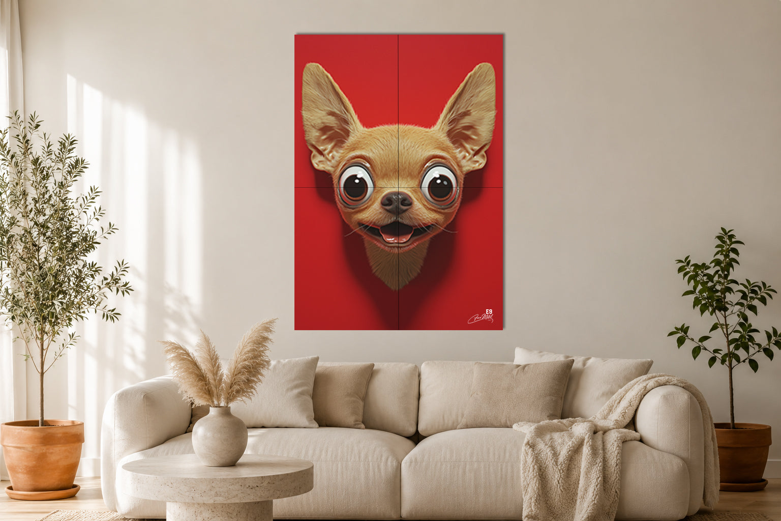 Loco Chihuahua - Impression sur aluminium HD | E9 Fine Metal Art
