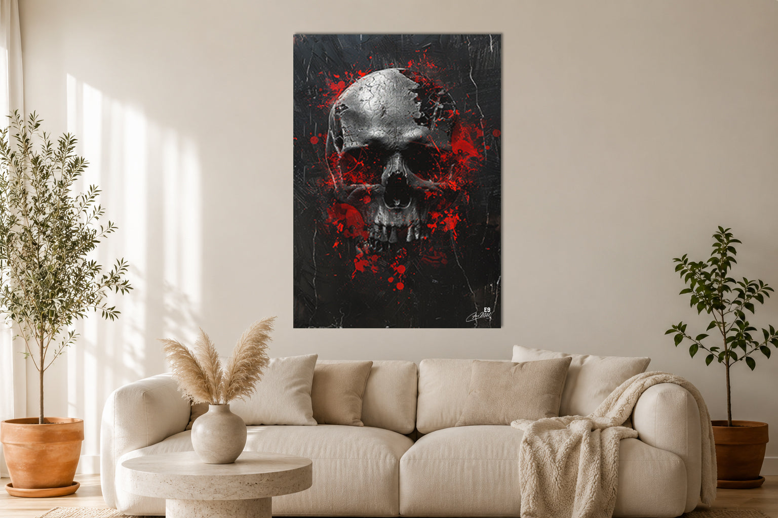 Sacred Skull  - Impression sur aluminium HD | E9 Fine Metal Art