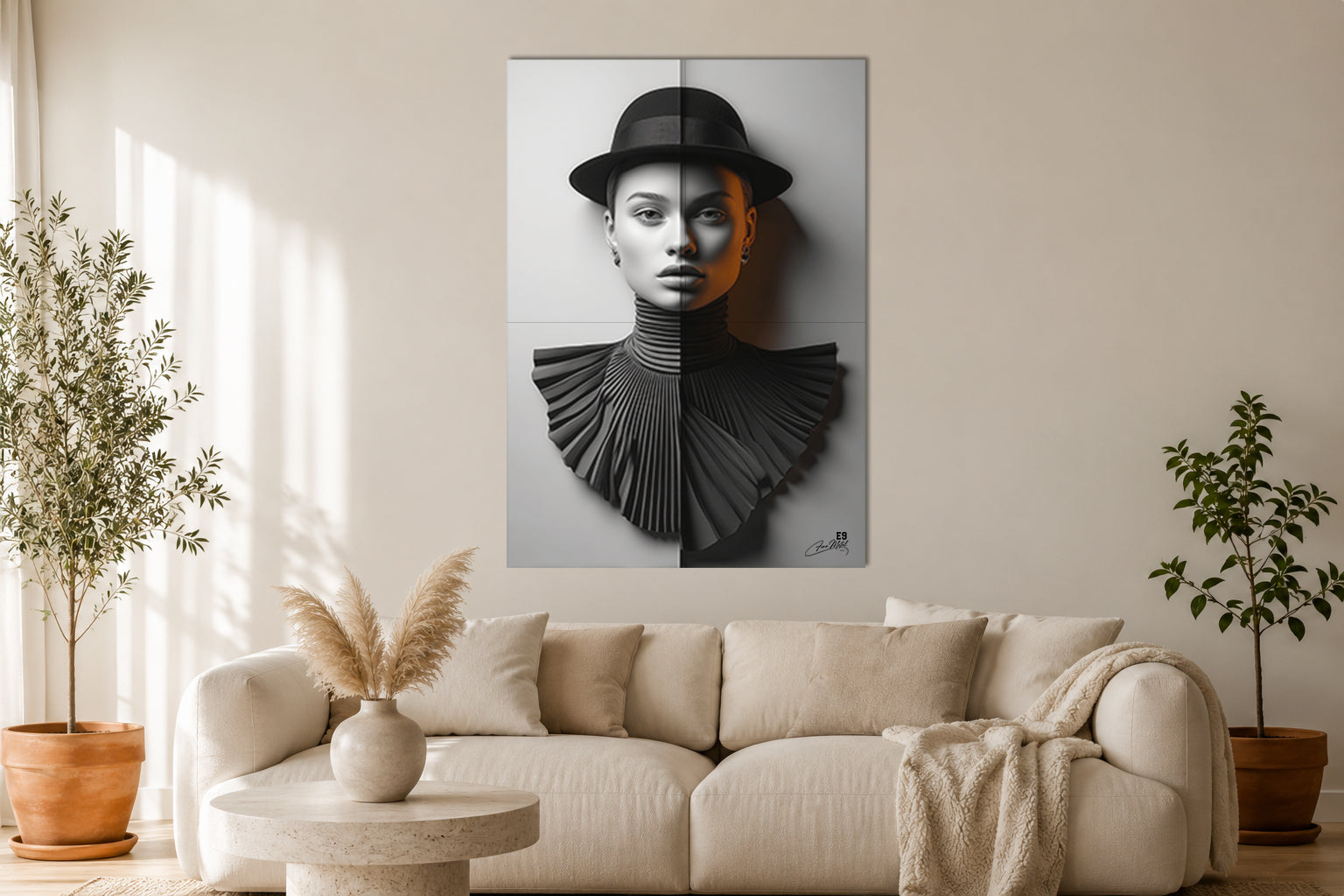 Half & Half III - Impression sur aluminium HD | E9 Fine Metal Art