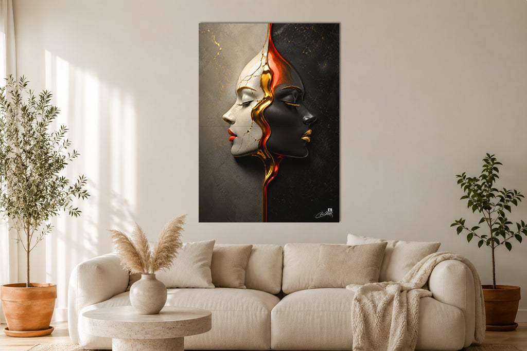 Shattered Elegance - Surrealist Art Aluminium Print