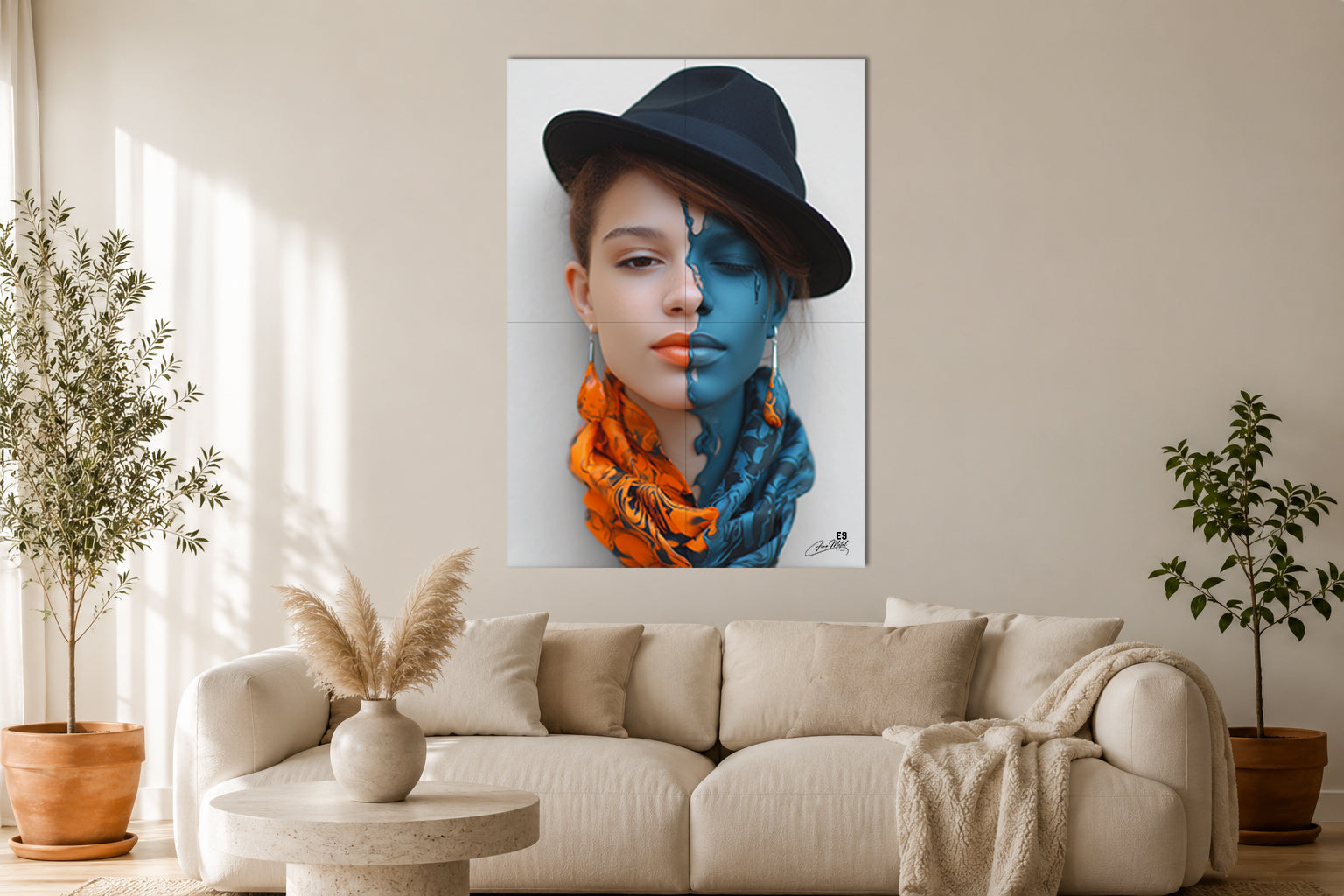 Half & Half VII - Impression sur aluminium HD | E9 Fine Metal Art