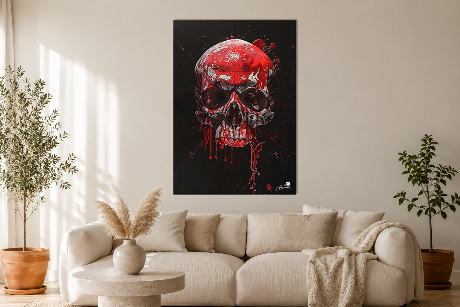 Sacred Skull - Impression sur aluminium HD | E9 Fine Metal Art
