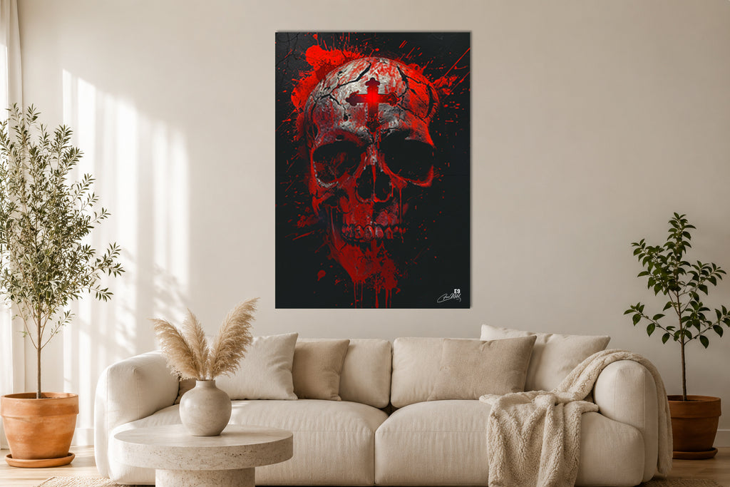 Sacred Skull - Impression sur aluminium HD | E9 Fine Metal Art