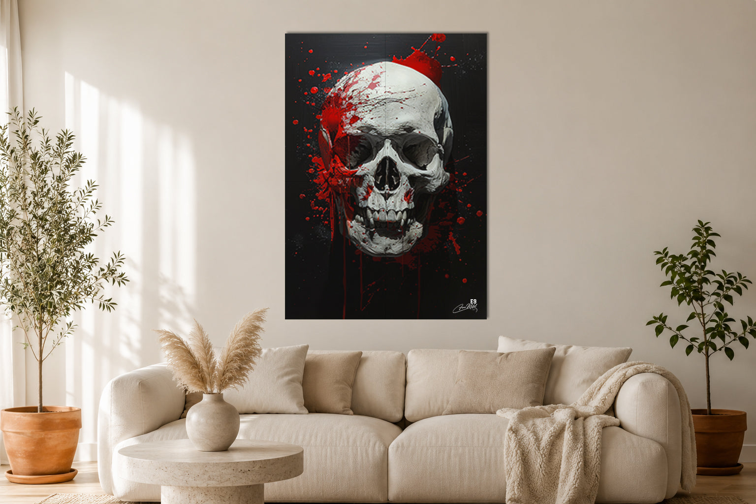 Sacred Skull - Impression sur aluminium HD | E9 Fine Metal Art