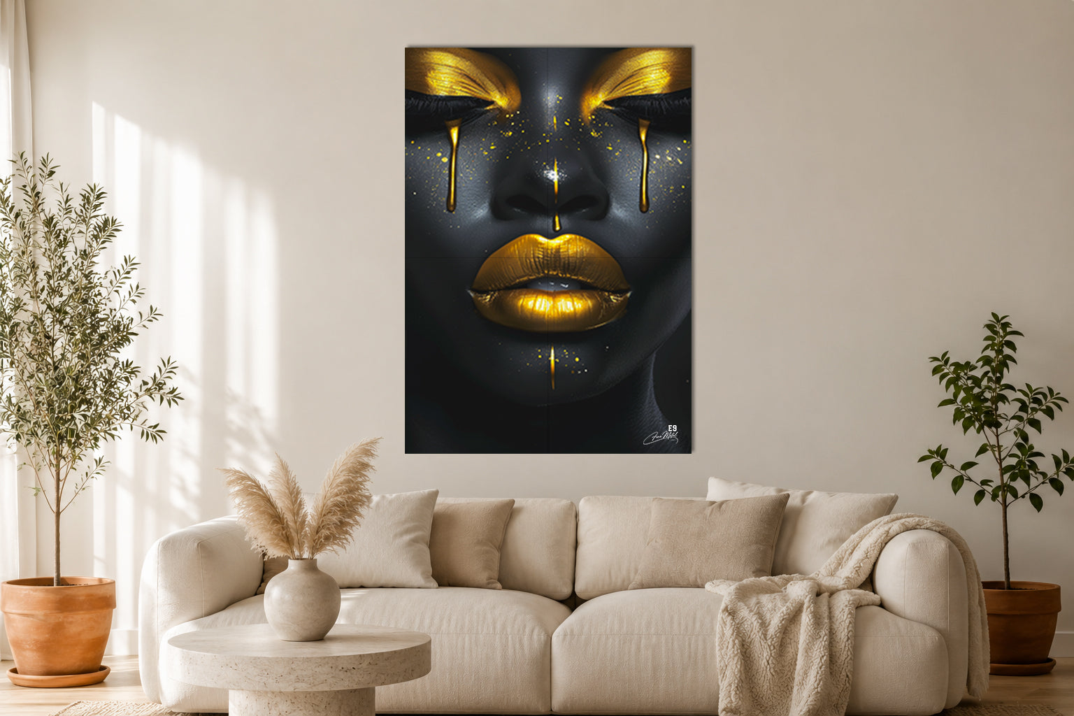 Golden Tears - Impression sur aluminium HD | E9 Fine Metal Art