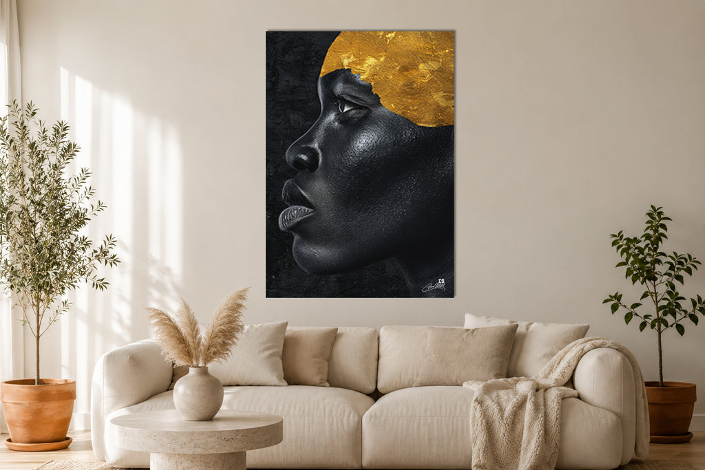 Golden Crown - Impression sur aluminium HD | E9 Fine Metal Art