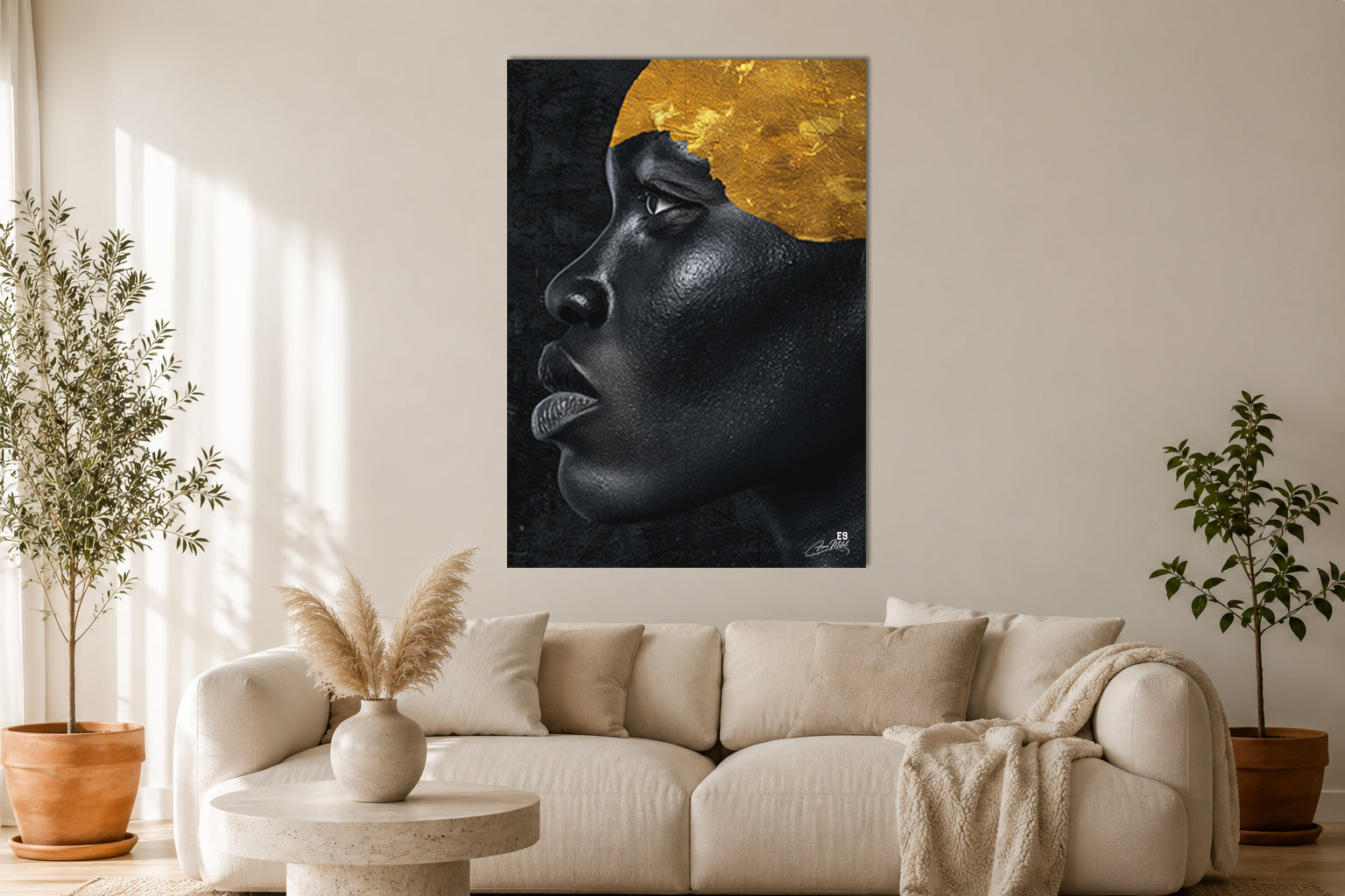 Golden Crown - Impression sur aluminium HD | E9 Fine Metal Art