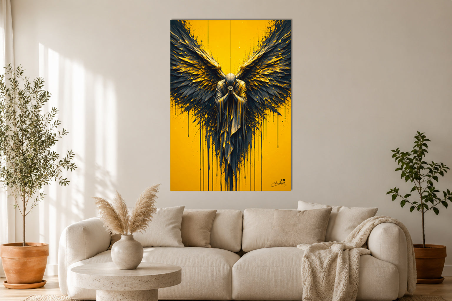 Golden Wings - Impression sur aluminium HD | E9 Fine Metal Art