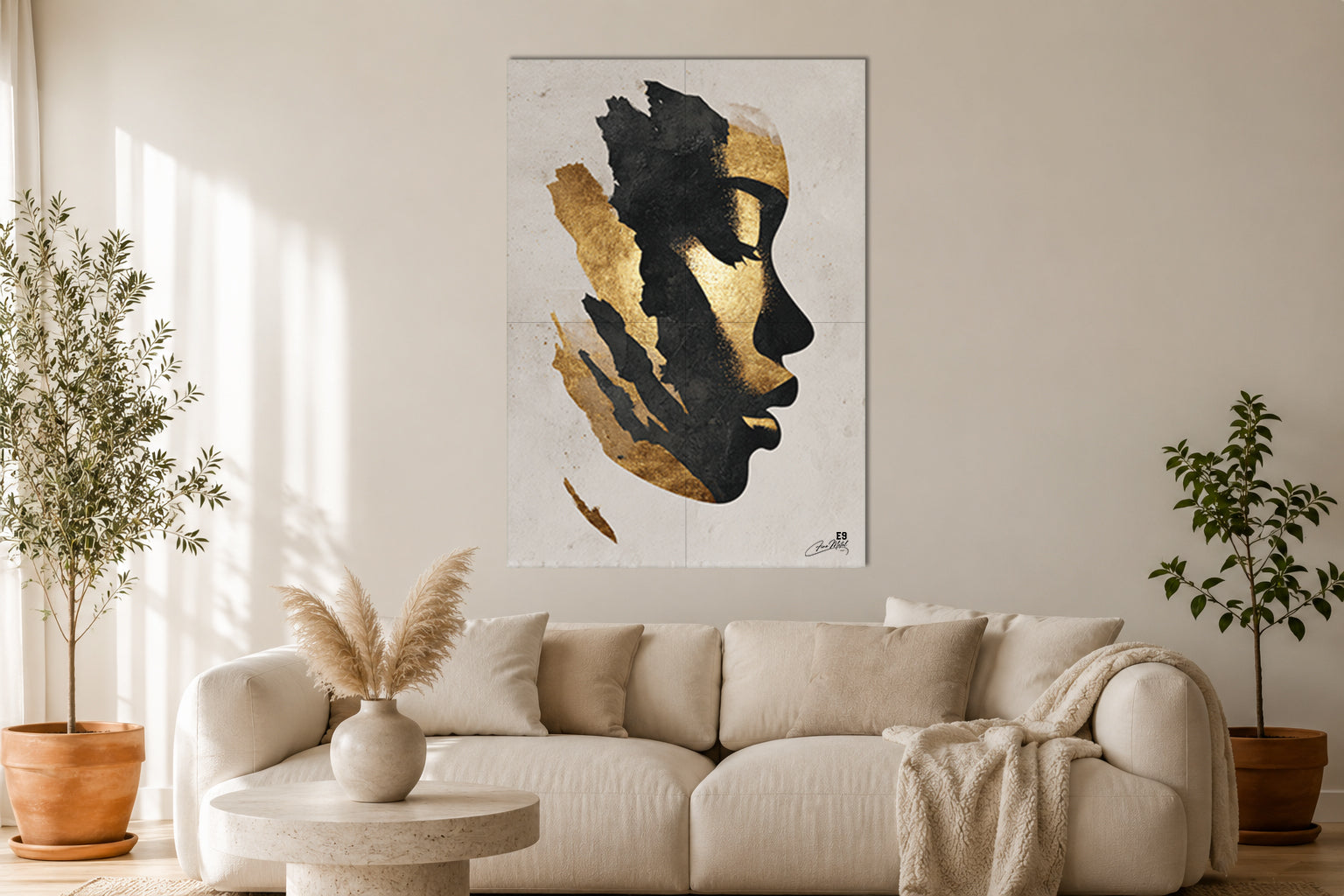 Fragments d'Or - Impression sur aluminium HD | E9 Fine Metal Art