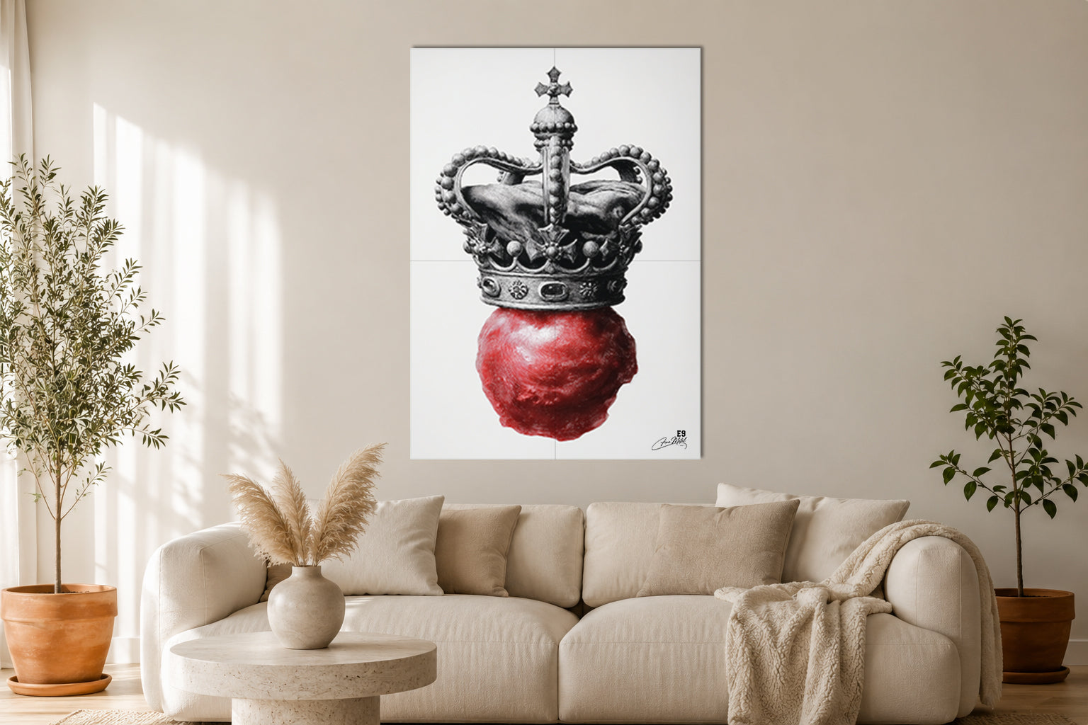 Crowned Heart - Impression sur aluminium HD | E9 Fine Metal Art