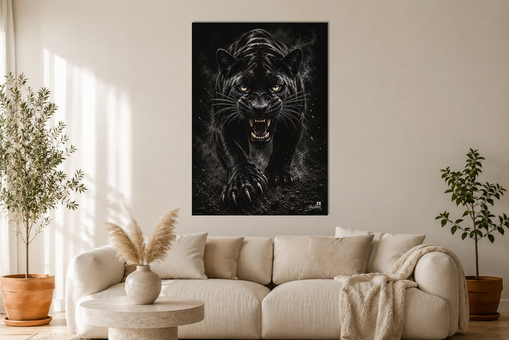 Black Panther - Impression sur aluminium HD | E9 Fine Metal Art