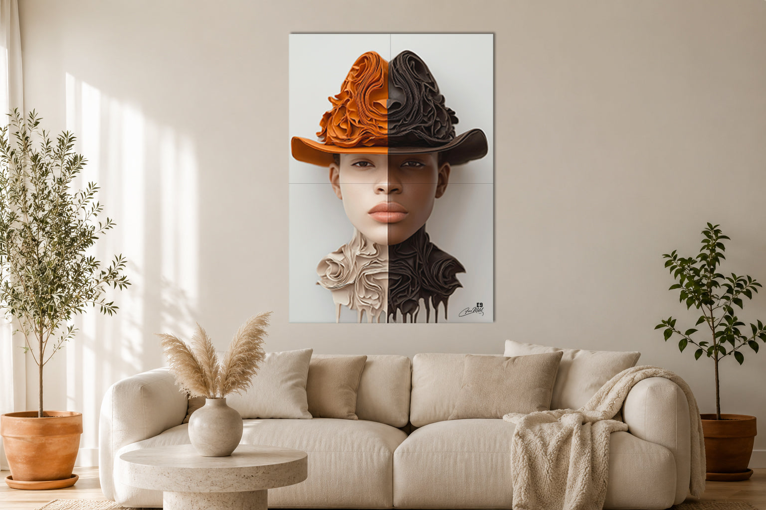 Half & Half VI - Impression sur aluminium HD | E9 Fine Metal Art