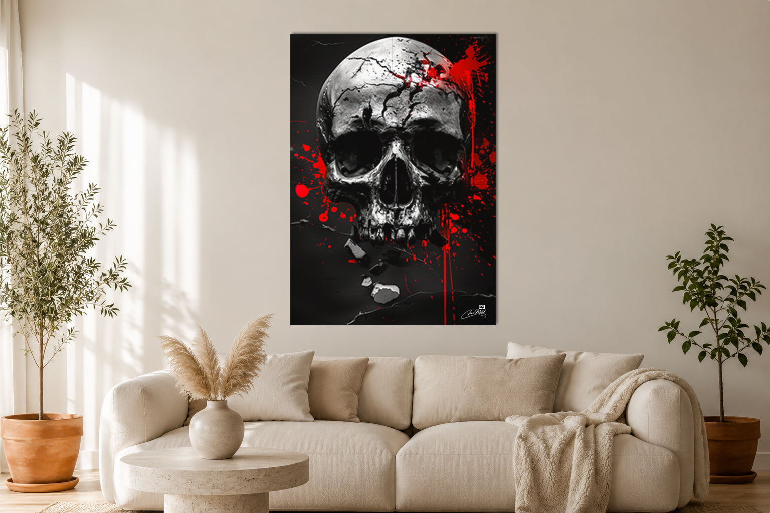 Sacred Skull - Impression sur aluminium HD | E9 Fine Metal Art