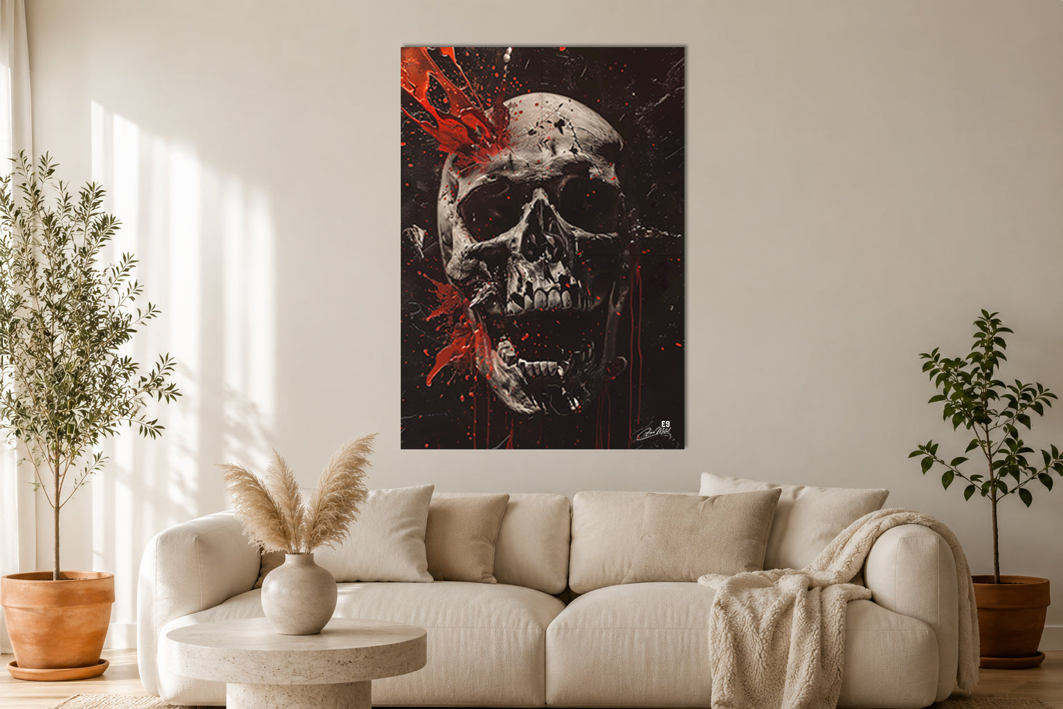 Sacred Skull - Impression sur aluminium HD | E9 Fine Metal Art