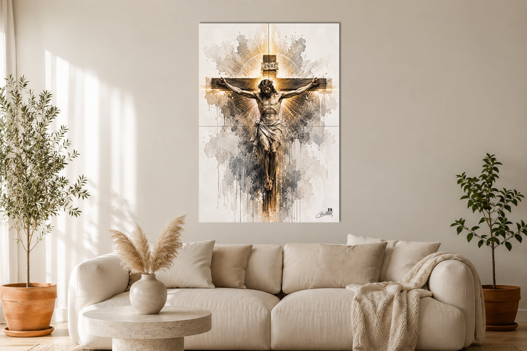 INRI - Lumière du Sacrifice - Impression sur aluminium HD | E9 Fine Metal Art