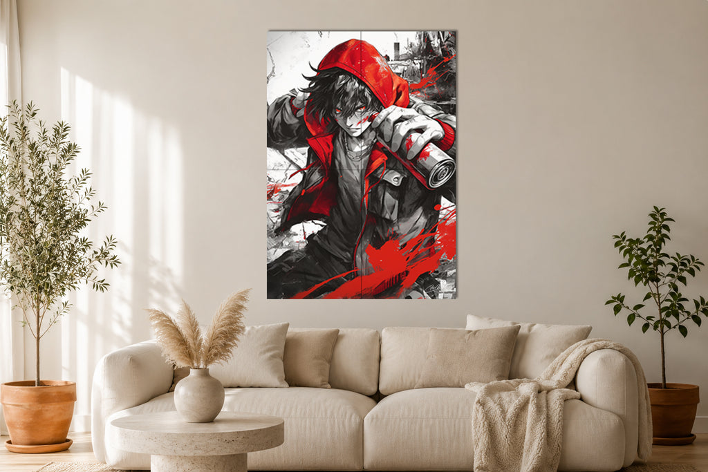 Red Ink - Impression sur aluminium HD | E9 Fine Metal Art