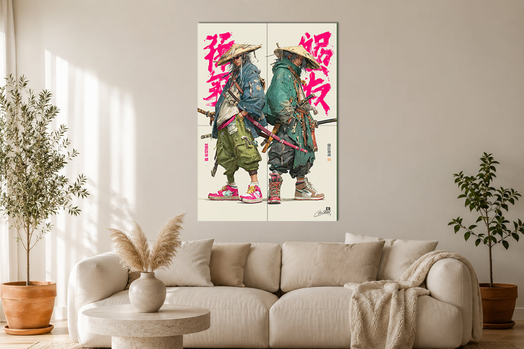 Samouraï Sneaker Ronin - Impression sur aluminium HD | E9 Fine Metal Art