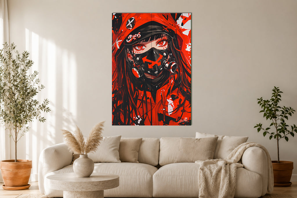 Cyber Red - Impression sur aluminium HD | E9 Fine Metal Art
