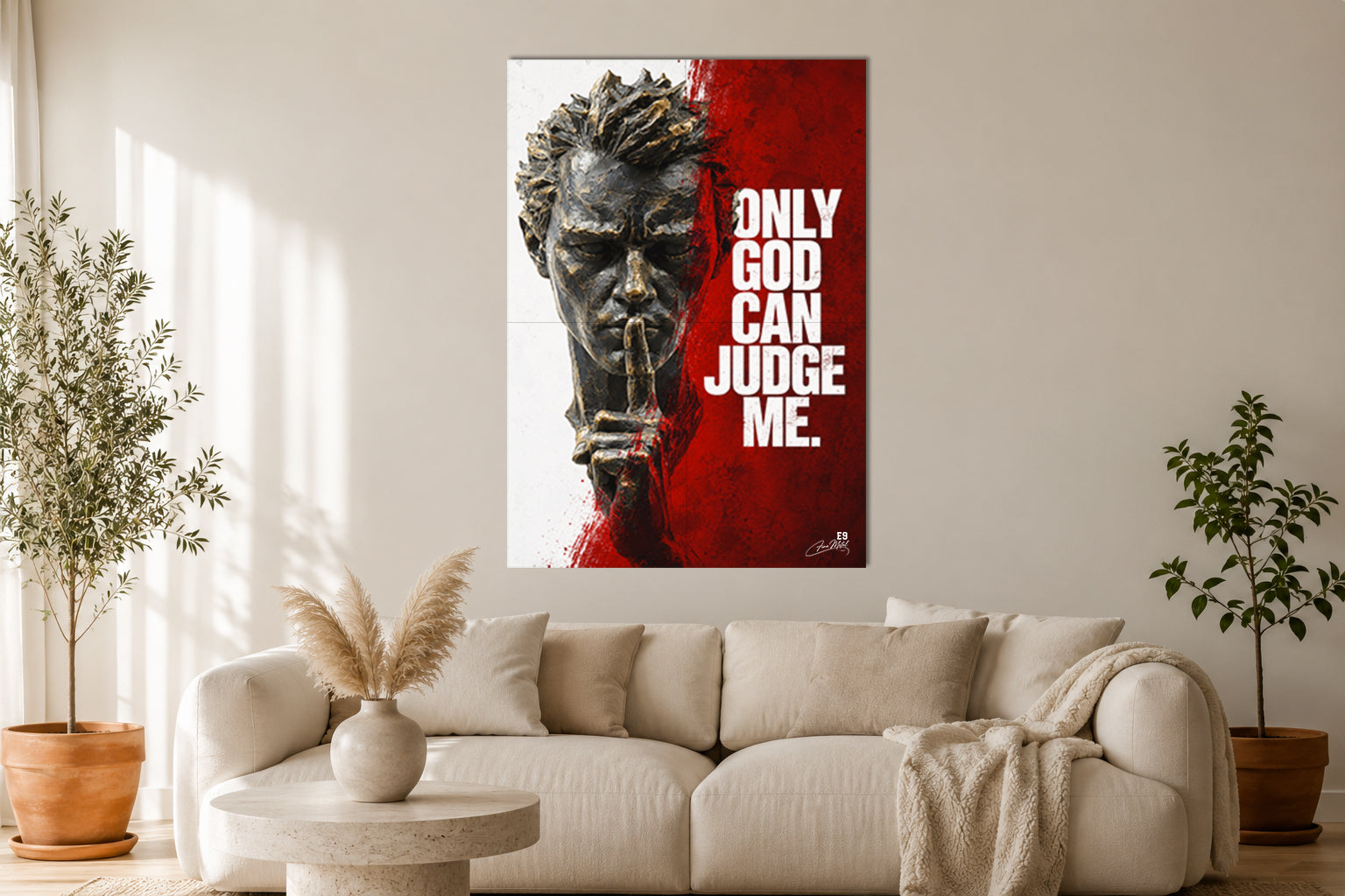 Only God Can Judge Me - Impression sur aluminium HD | E9 Fine Metal Art