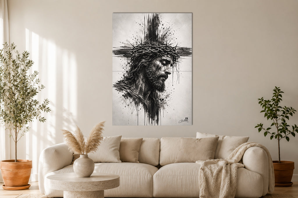 Le Visage du Sacrifice - Impression sur aluminium HD | E9 Fine Metal Art