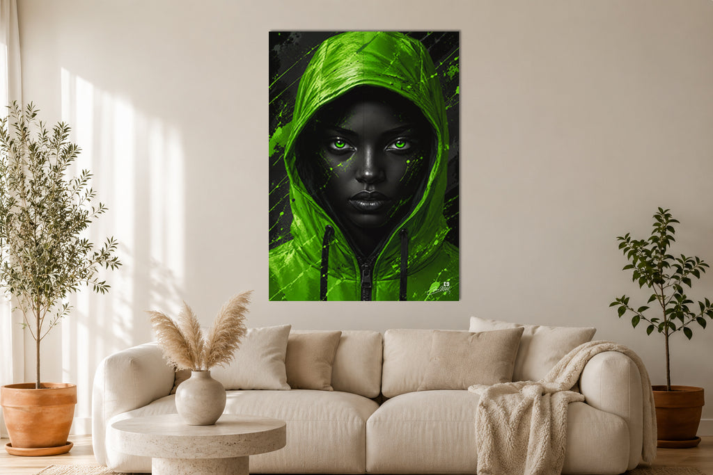 Green Eyes - Impression sur aluminium HD | E9 Fine Metal Art